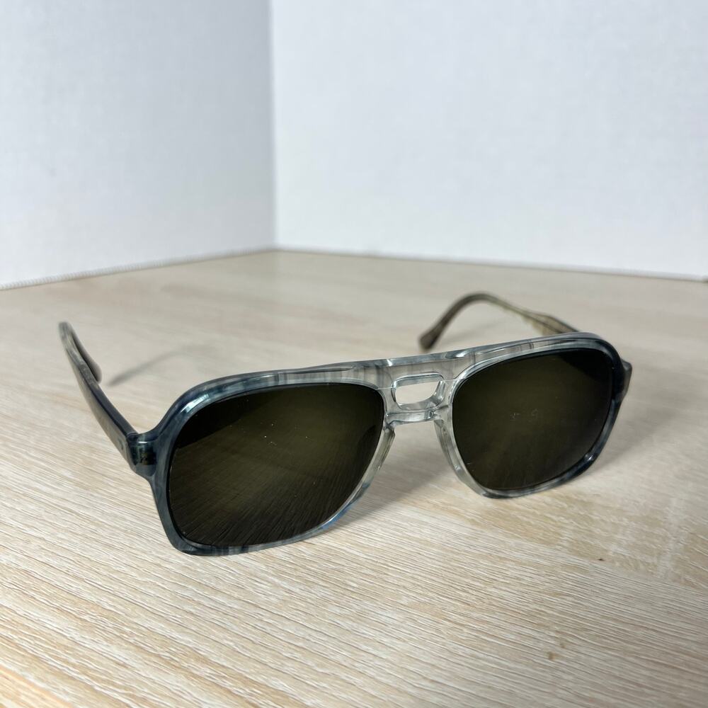 Vintage SRO Aviator Sunglasses FRAMES ONLY Gray Translucent 54-18-140 USA